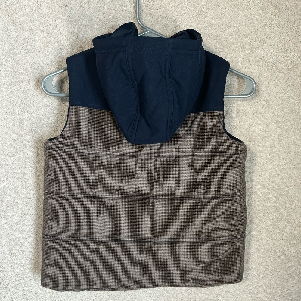 Janie and Jack Vest Boys 4-5 Hooded Puffer Lined Zip Pockets Fall Winter Outerwe - Picture 8 of 12